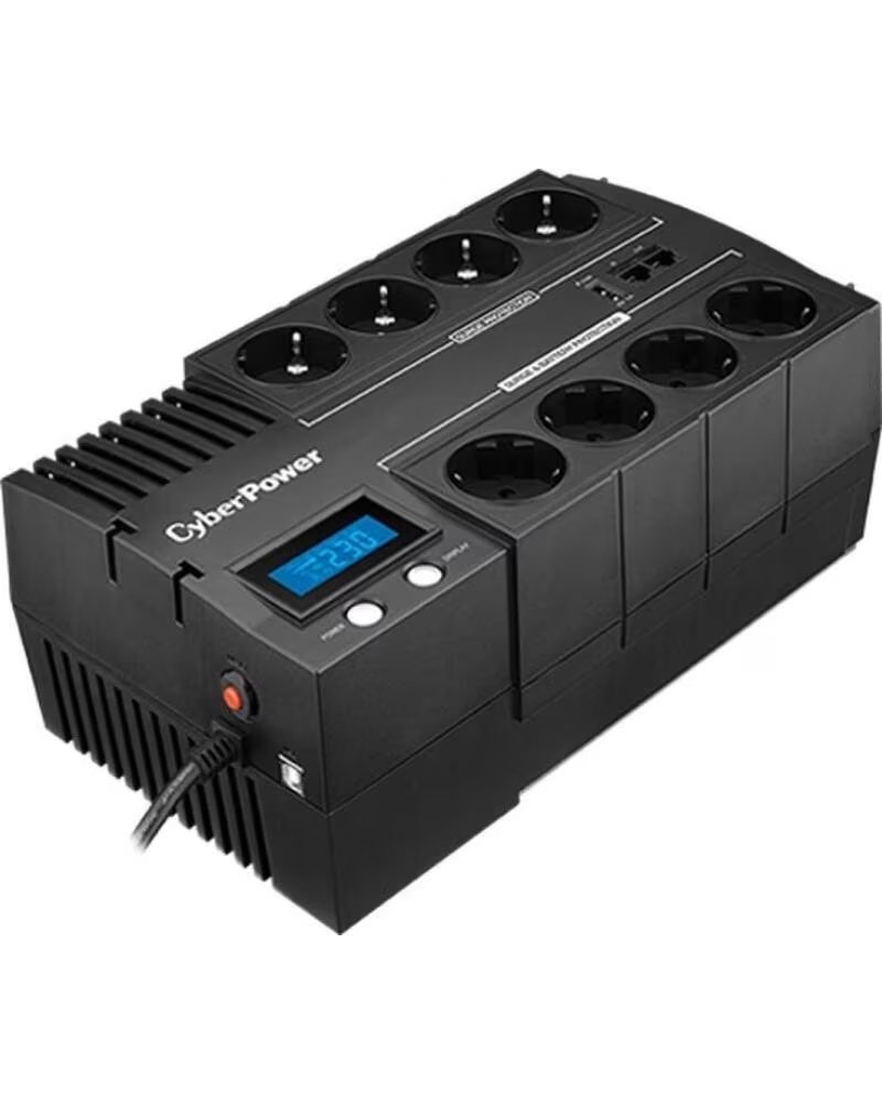 CYBERPOWER SAI Linea Interactiva BR1000ELCD- 1000VA-600W- 8 Salidas- Formato Bloque