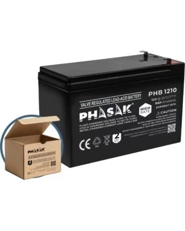 PHASAK Bateria PHB 1210 compatible con SAI-UPS segun especificaciones