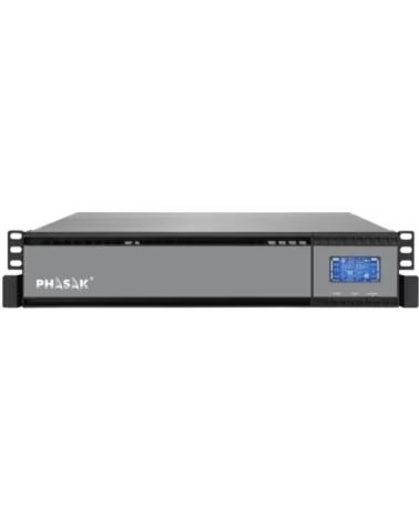 PHASAK SAI Online Rack 19 1000 VA Online LCD- 1000VA-900W- 2 Salidas- Formato Rack