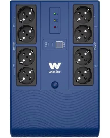 WOXTER SAI Linea Interactiva Multibase UPS 800 VA- 800VA-480W- 8 Salidas- Formato Torre