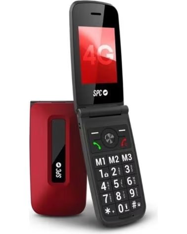SPC Telefono movil 2342r titan 4g - 2 4 pulgadas - micro sd - radio fm - bt - rojo