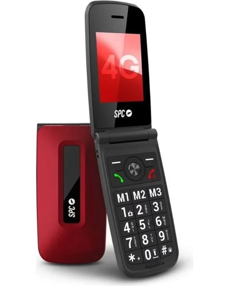 SPC Telefono movil 2342r titan 4g - 2 4 pulgadas - micro sd - radio fm - bt - rojo