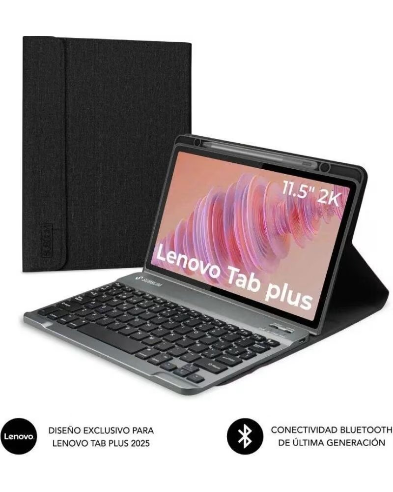 SUBBLIM Funda con Teclado Keytab Pro BT Lenovo Tab 2025 11 5- Negra