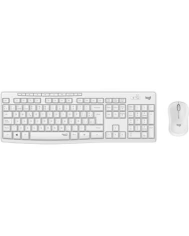 LOGITECH Teclado mouse mk295 silent blanco wireless inalambrico