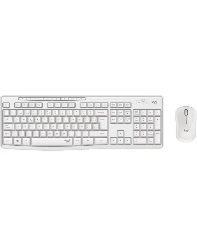 LOGITECH Teclado mouse mk295 silent blanco wireless inalambrico