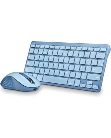 NGS Teclado y Raton Inalambricos Fantasy Kit Blue- Azul
