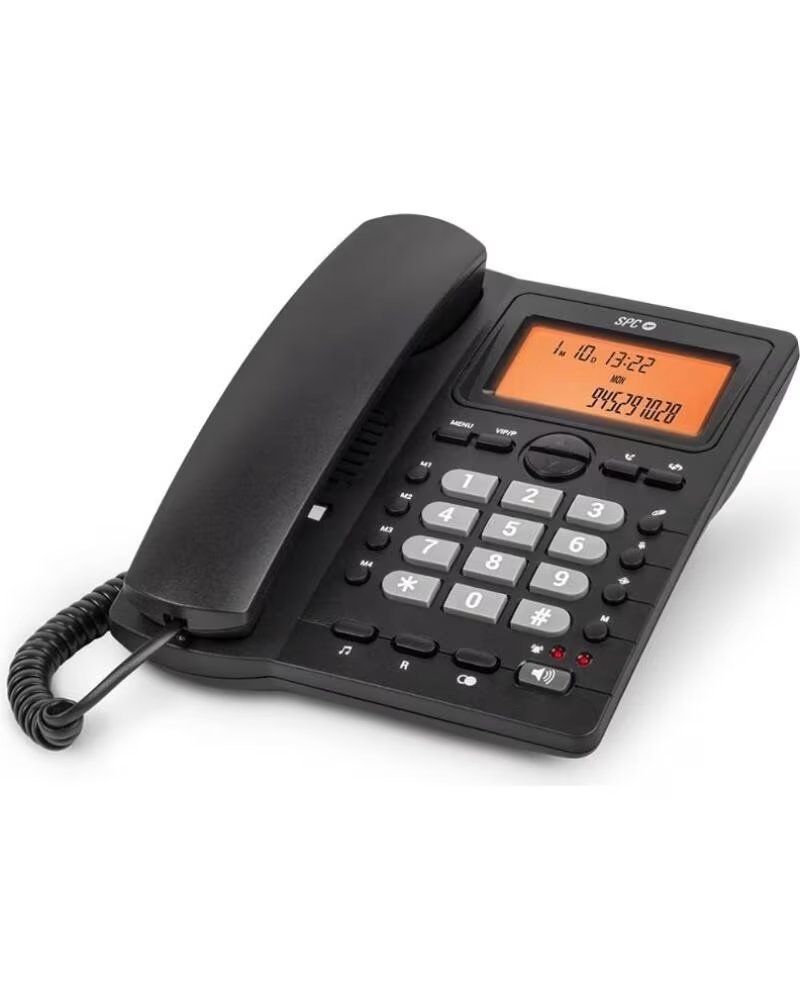 SPC Telefono fijo office id 2 lcd negro mute - 24 melodias - tecla r - 4 memorias directas