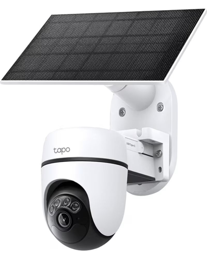TP-LINK Camara de Videovigilancia TC90 KIT- Vision Nocturna- Control desde APP- Incluye Panel Solar