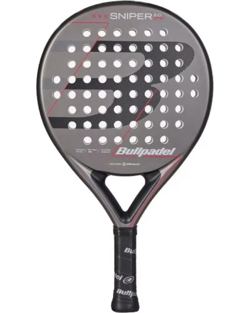 BULLPADEL PADEL-SCHLÄGER SNIPER 20 CONTROL 2026 GRAU UND ROT