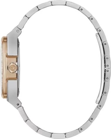 GC Y98001L5MF TWO-TONE STAINLESS STEEL WATCH WITH CUBIC ZIRCONIA GRIS