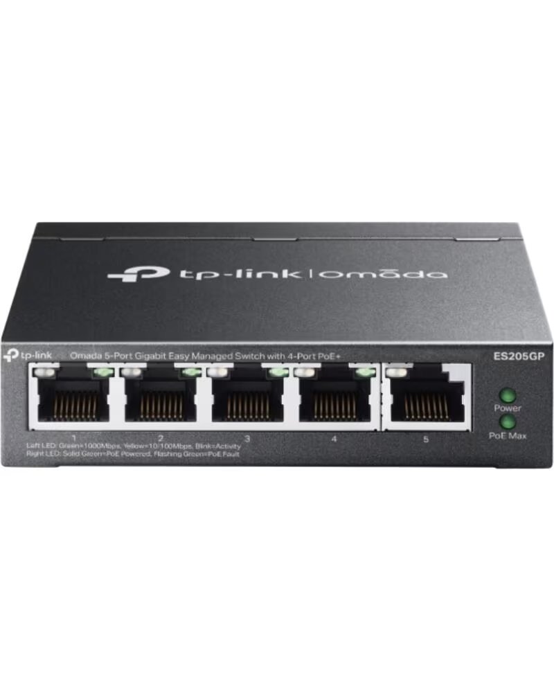 TP-LINK OMADA SWITCH ES205GP 5 PORTS RJ-45 10/100/1000 POE+