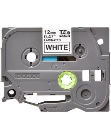 BROTHER Cinta laminada tze231 12mm x 8m blanco - negro pt - 1000 - pt - 1005f - pt - 1010 - pt - 1090 - pt - 1280dt - pt - 1280v