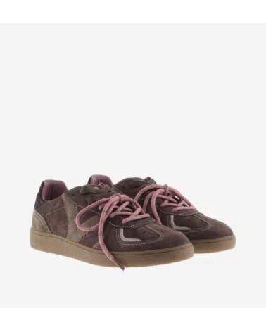 VICTORIA DAMEN SNEAKER AUS LEDER UND WILDLEDER MIT SCHNÜRUNG MARRóN