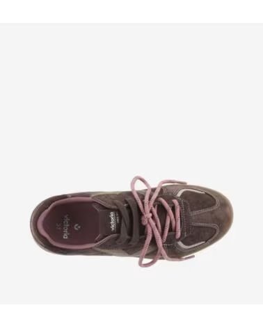 VICTORIA DAMEN SNEAKER AUS LEDER UND WILDLEDER MIT SCHNÜRUNG MARRóN