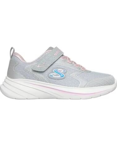 SKECHERS Zapatillas De Running 303557L-Ltgy en gris para ninos unisex LIGHT GRAY SPARKLE MESH-TRIM