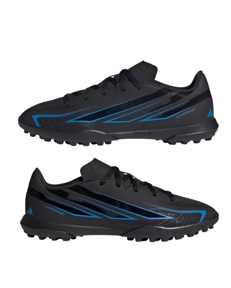 ADIDAS F50 HYPERFAST CLUB TF JR KINDER 38 2-3 SCHWARZ BLAU NEGRO-AZUL