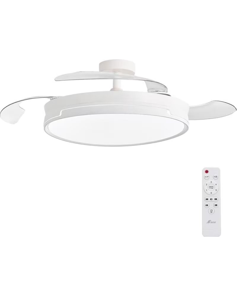 YOEVU 3nod - ventilador de techo concept ray luz led regulable motor dc 6 velocidades