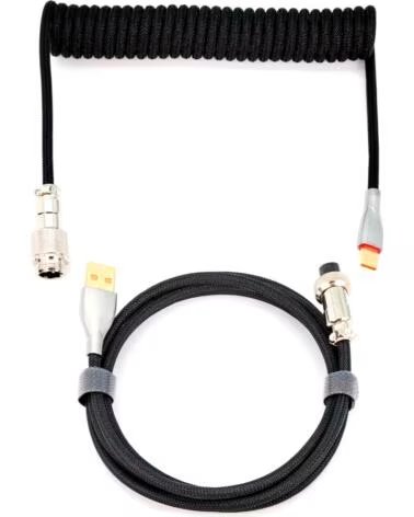 PHOENIX TECHNOLOGIES Phoenix kioru cable aviador en espiral con conector tipo c para teclados gaming negro