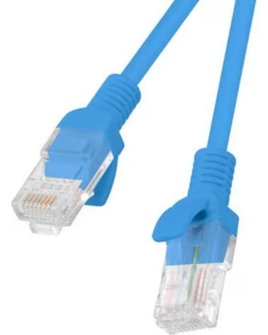 LANBERG Cable red latiguillo cat 6 utp 1m azul fluke passed