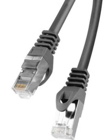 LANBERG Cable red latiguillo cat 6 ftp 1m negro fluke passed