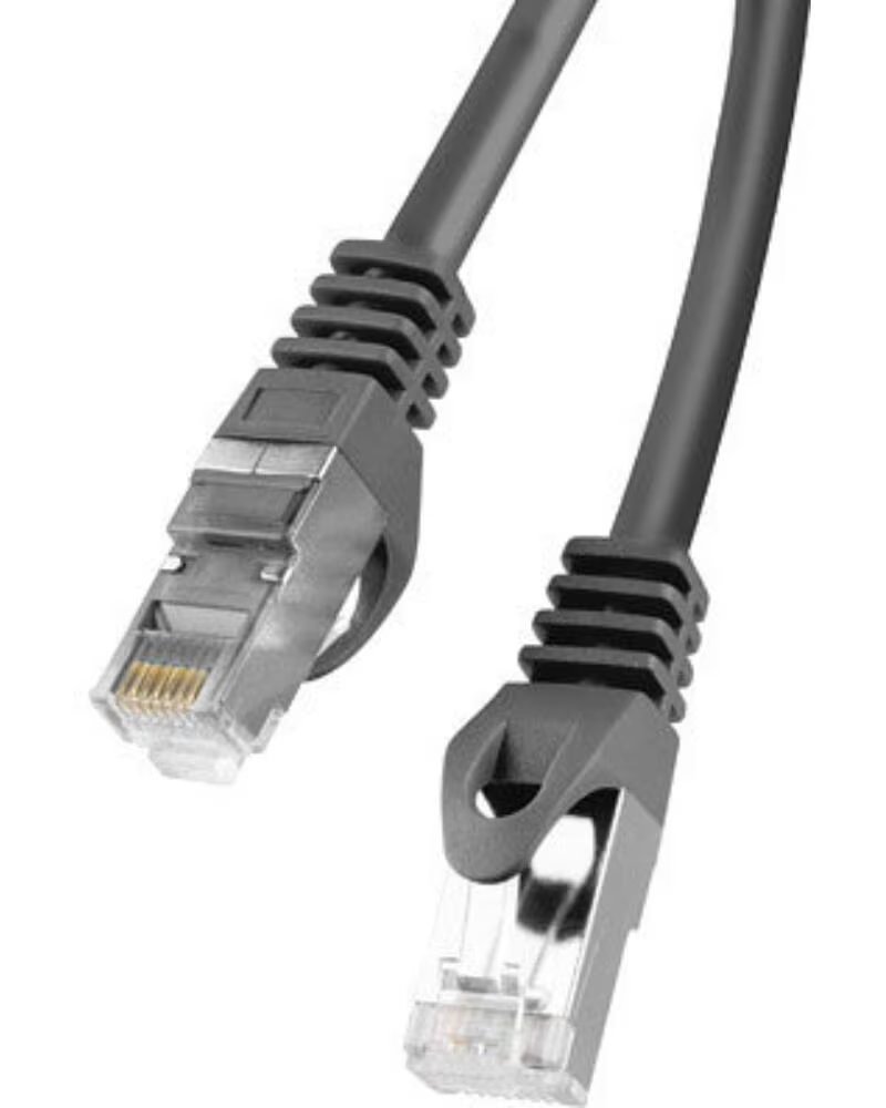 LANBERG Cable red latiguillo cat 6 ftp 1m negro fluke passed