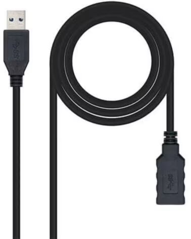 NANO CABLE Cable usb tipo a 3 0 a usb tipo a 3 0 nanocable 1m negro macho - hembra
