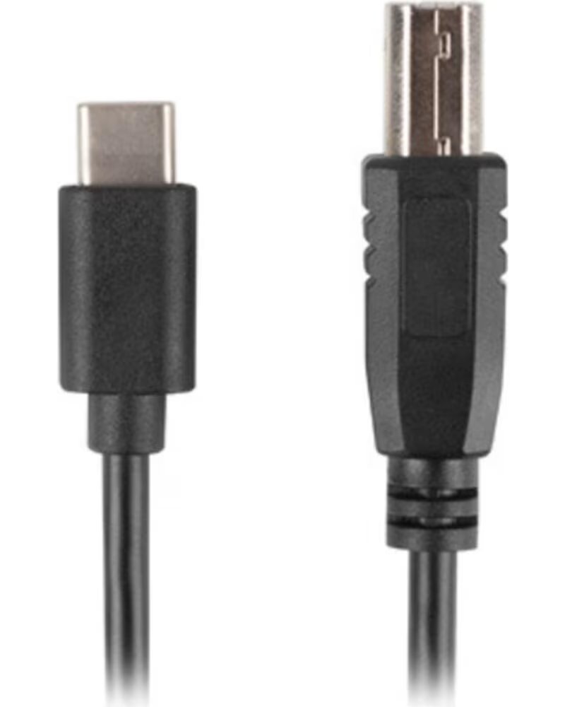LANBERG Cable usb tipo c a usb 2 0 tipo b 3m - macho - macho - negro