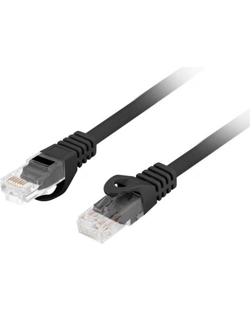 LANBERG Cable red latiguillo cat 6 utp lszh cu 1 5m negro fluke passed