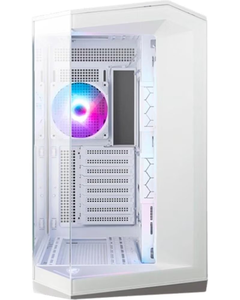 MSI Caja ordenador gaming mag pano 100r pz atx rgb cristal templado blanco
