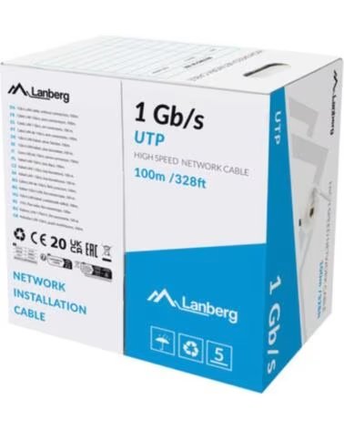 LANBERG Bobina 1gb - s u - utp rj45 solido cca awg23 100m gris