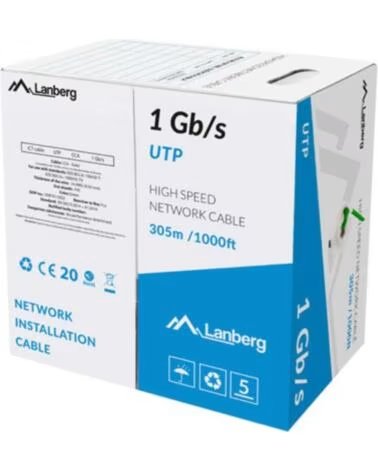 LANBERG Bobina 1gb - s u - utp rj45 solido cca awg23 305m verde