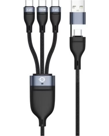 CONCEPTRONIC Cable 3x usb tipo c a usb tipo c - usb tipo a 1 5m - macho - macho