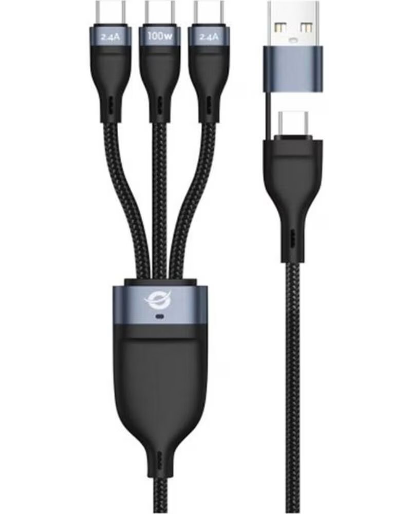 CONCEPTRONIC Cable 3x usb tipo c a usb tipo c - usb tipo a 1 5m - macho - macho