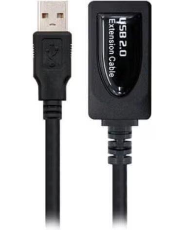 NANO CABLE Cable Alargador USB 2 0 Nanocable 10 01 0211- USB Macho - USB Hembra- 5m- Negro
