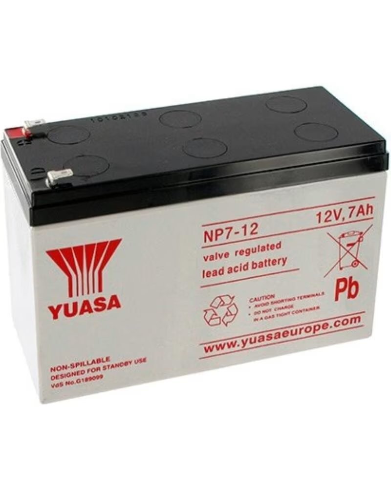 PHASAK Bateria yuasa np7 - 12l compatible para sais 7ah 12v acido - plomo