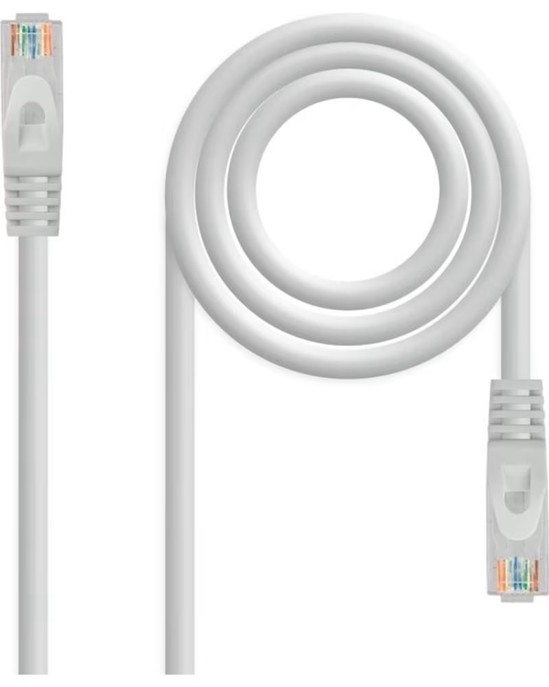 NANO CABLE Cable red nanocable latiguillo rj45 lszh utp awg24 cat 6a 1m gris