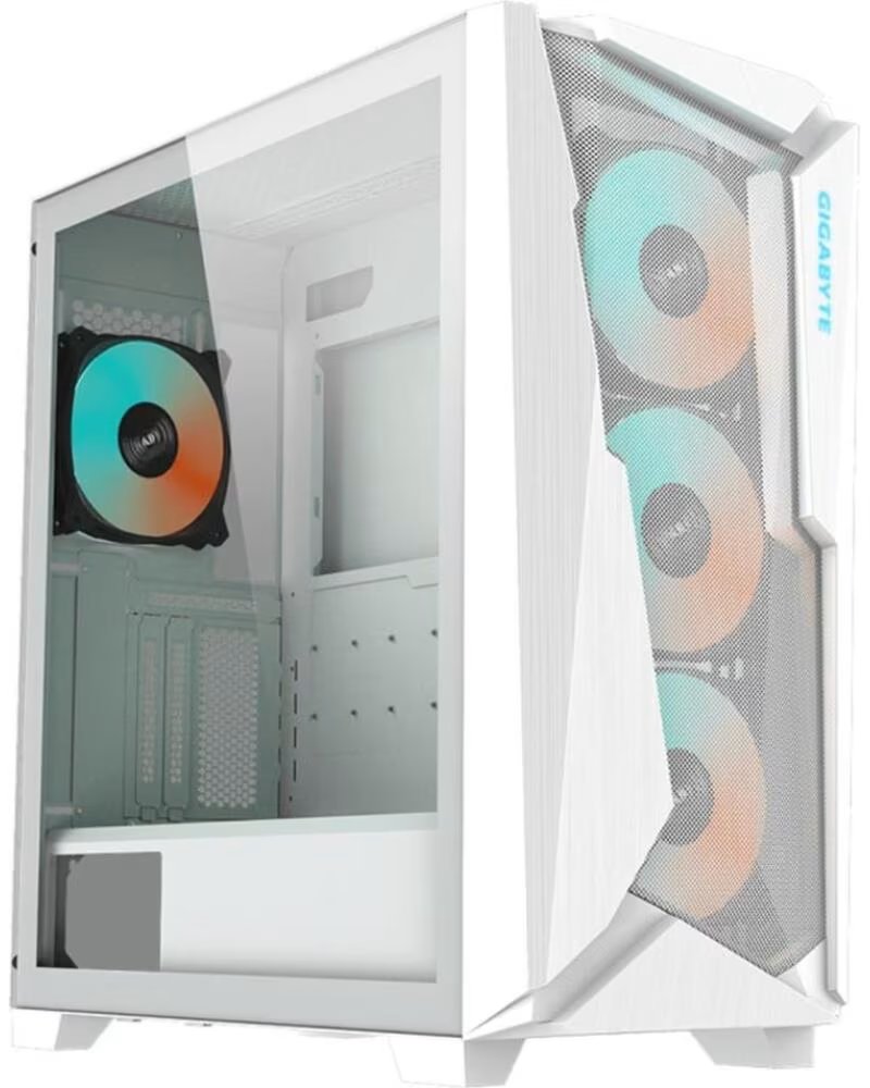 GIGABYTE Caja ordenador gaming ac301gw v2 atx rgb vidrio blanco