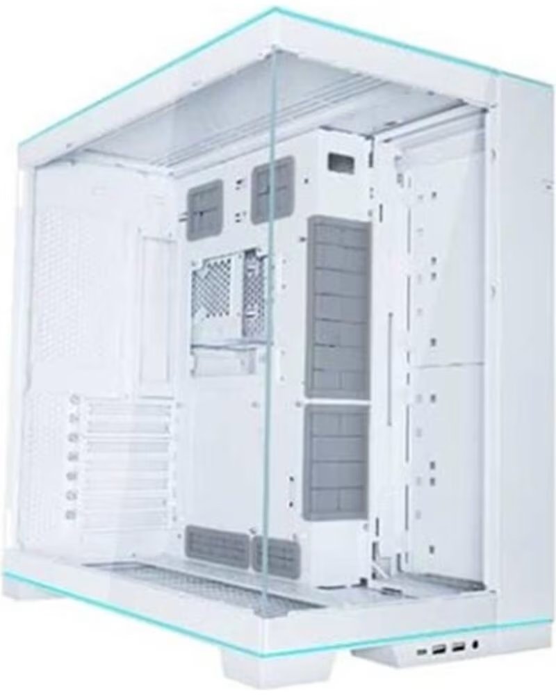 LIAN LI Caja ordenador gaming e - atx o11d evo rgb cristal templado blanco