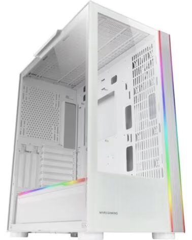 MARS GAMING Caja ordenador mcult e - atx cristal templado blanco
