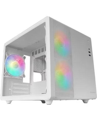 MARS GAMING Caja ordenador mc400w matx rgb cristal templado blanco