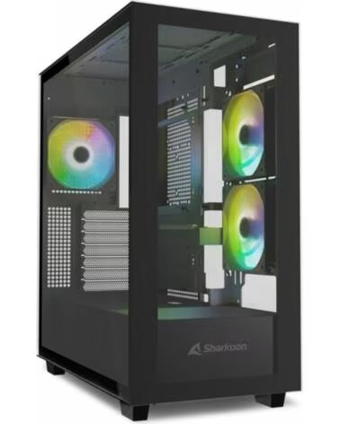 SHARKOON Caja ordenador gaming rebel c60 atx cristal templado negro