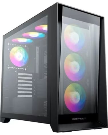 KEEP OUT Caja ordenador gaming xc - 911 pro xl e - atx argb cristal templado usb 3 2 negro
