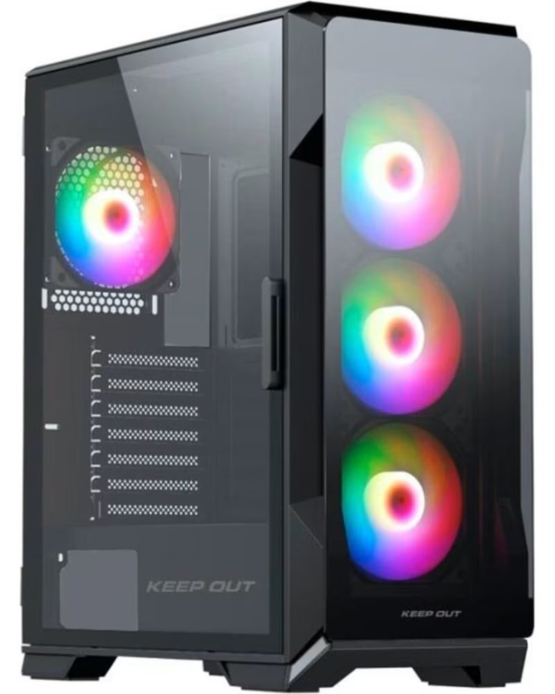 KEEP OUT Caja ordenador gaming xc - 901 pro e - atx argb cristal templado negro