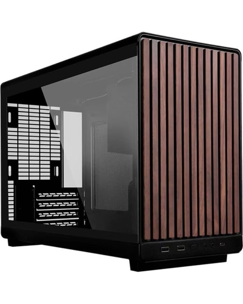 LIAN LI Caja ordenador gaming a3 matx cristal templado madera negra