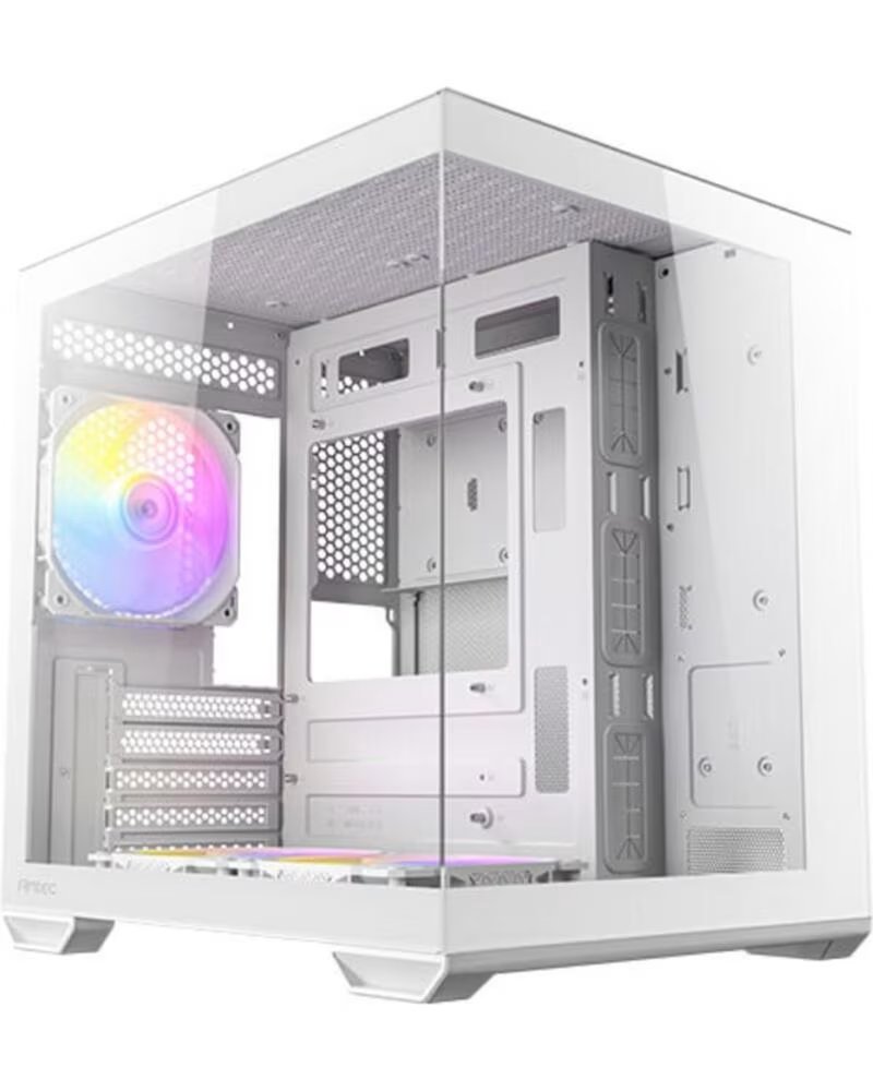 ANTEC Caja ordenador gaming cx60m matx argb cristal templado blanco