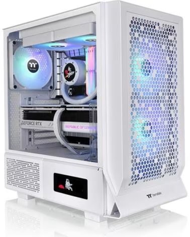 THERMALTAKE Caja ordenador gaming ceres 330 tg atx argb cristal templado blanca