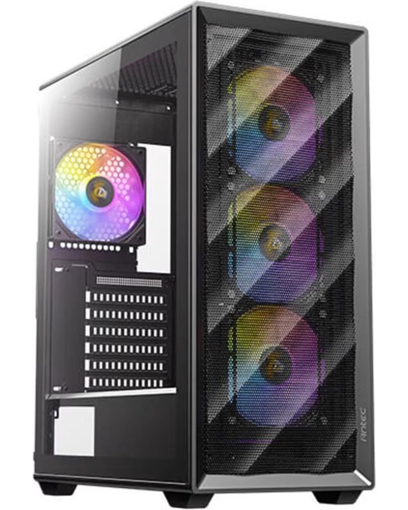 ANTEC Caja ordenador gaming ax85 atx argb cristal templado negra