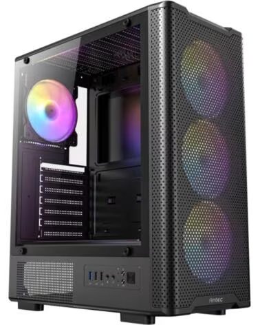 ANTEC Caja ordenador gaming vx - 320 atx argb cristal templado negra