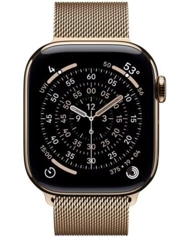 APPLE Smartwatch watch s11 gps cellular 42mm gold titanium case gold milanese loop