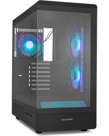 NOX Caja ordenador gaming hummer signal atx argb cristal templado negro